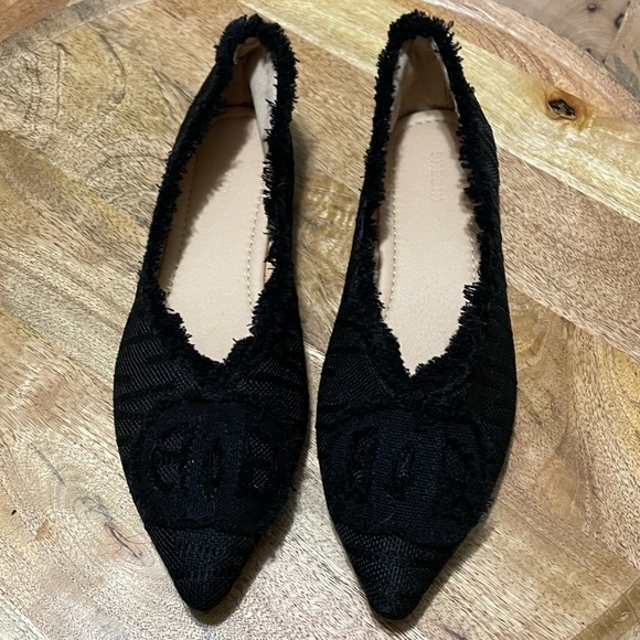 Shein Point Toe Raw Trim Flats - Picture 6 of 13